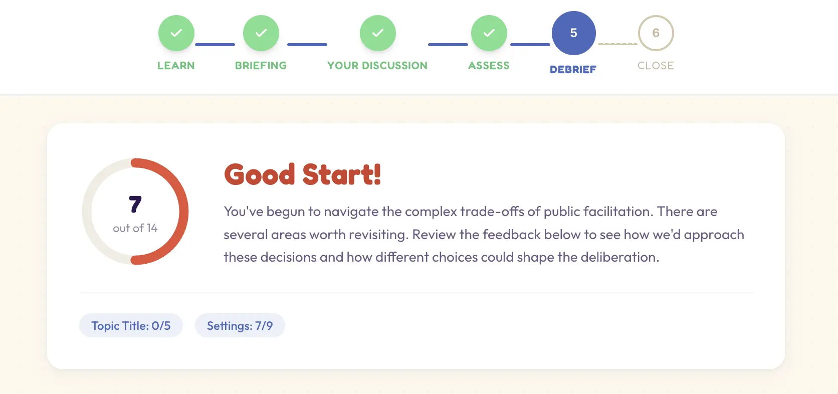 Configuring discussion settings in the PSi Demo Game
