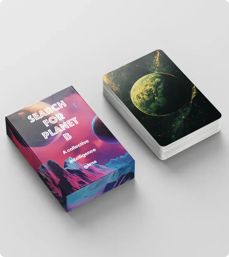 Product shot: Planet B box and card deck